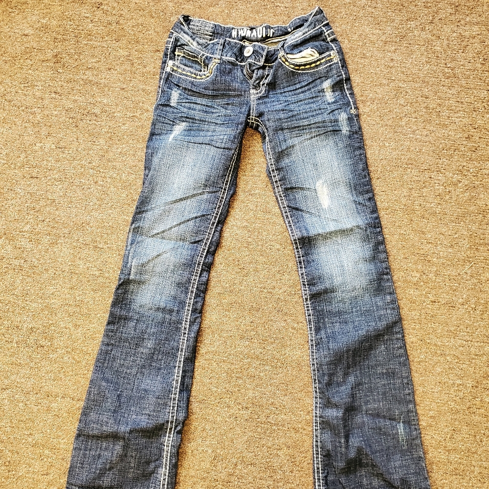 Hydraulic boot flare jeans